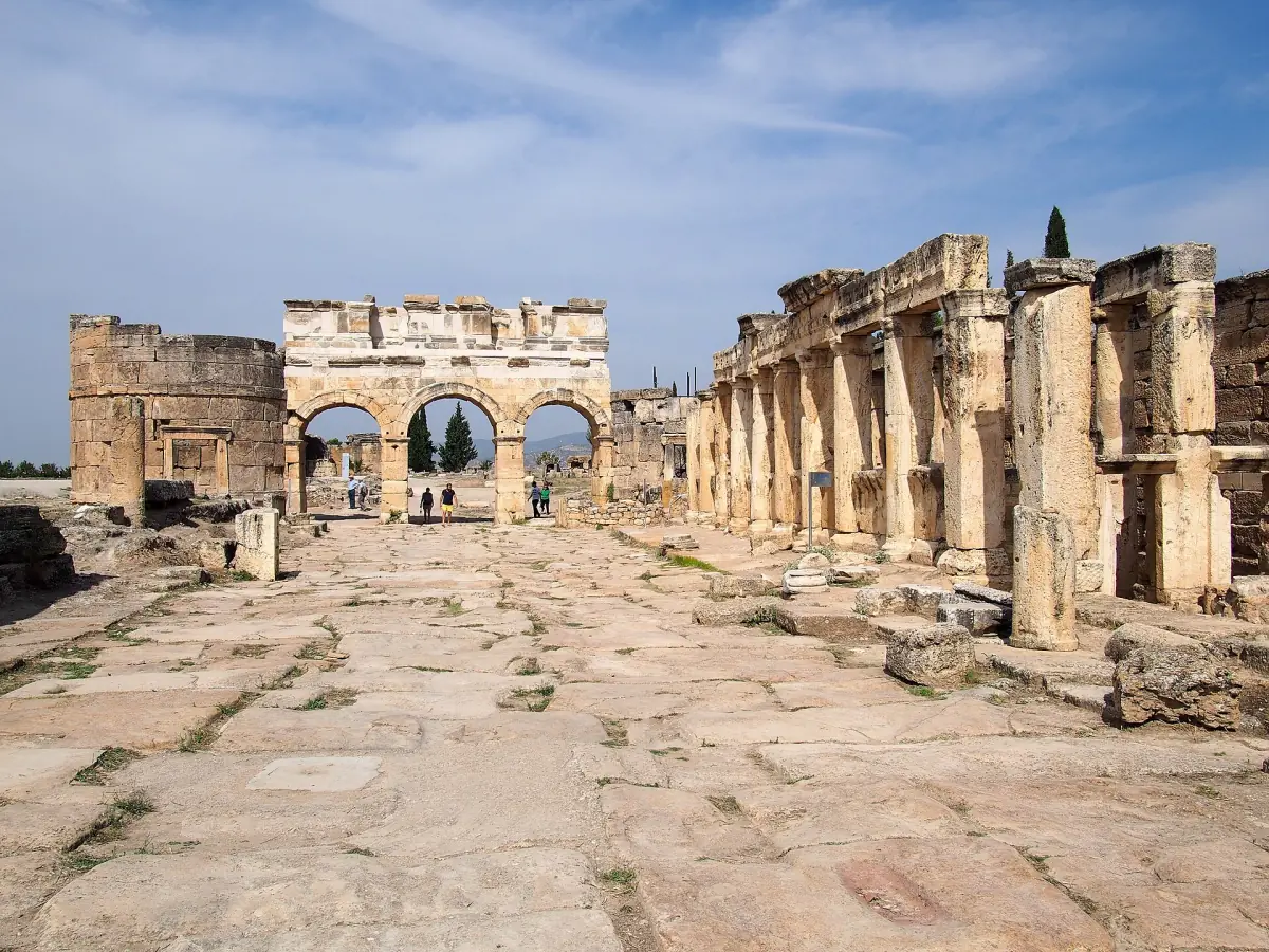 The Domitian Gate and the colonnaded street