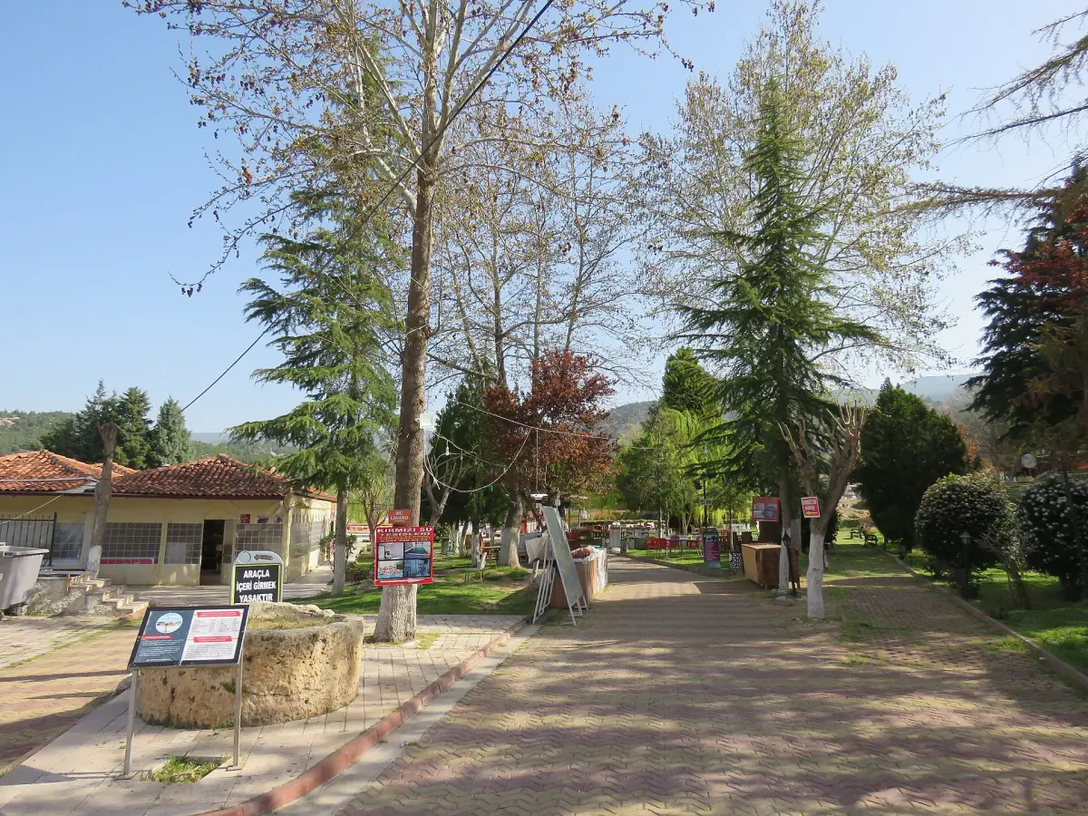 The Red Spring in Karahayıt with its iron-coloured deposits