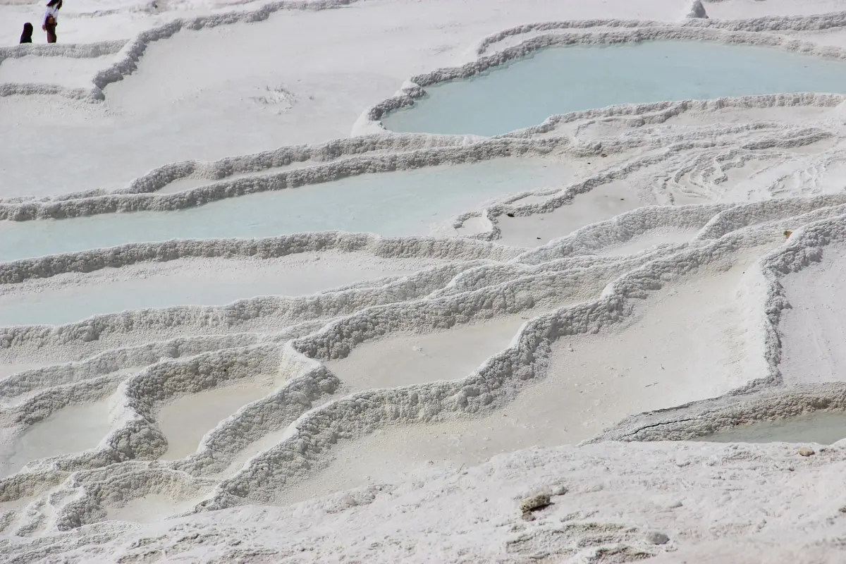The travertine terraces of Pamukkale in spring